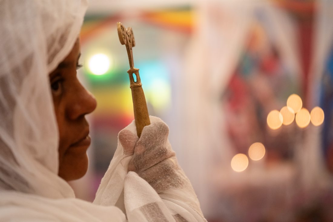 Gottesdienst in der aethiopisch-orthodoxen Gemeinde